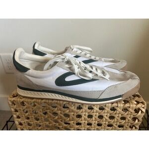 Tretorn Nylite Plus Women White Green Suede Casual Lace Up Sneakers Size 10